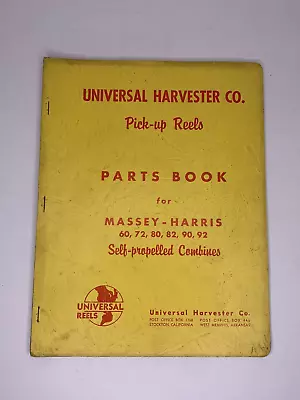 Original Vintage MASSEY HARRIS UNIVERSAL HARVESTER COMPANY PARTS List Catalog • $35