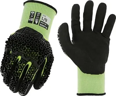 Mechanix Wear SpeedKnit Hi-Viz M-Pact D3O Heavy Duty Green Work Gloves: L-XL • $11.99