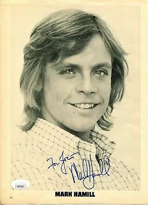 MARK HAMILL  Autographed Signed 8X10 B&W Mag Page JSA Authenticated Star Wars • $555