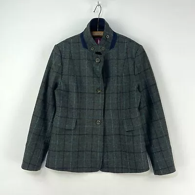 Jack Murphy Tweed Jacket Womens 14 Grey Check Wool Moon Country Races Outdoor • £65