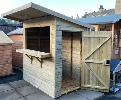 Quality Wooden Outdoor Bar Garden Pub Party Hut Fully T&G Shed And Lockable 6x4 • £799