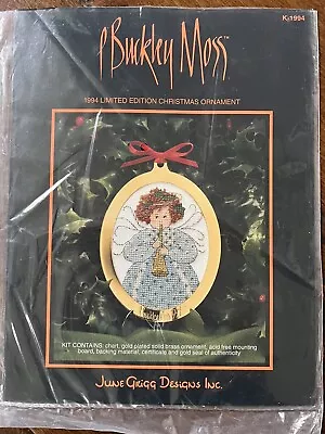 P Buckley Moss 1994 Limited Edition Christmas Ornament Cross Stitch Angel Fairy • $9.99