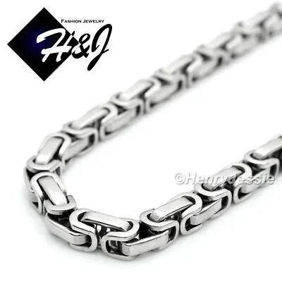 18 -40 MEN Stainless Steel HEAVY WIDE 8mm Silver Byzantine Box Chain Necklace*T • $35.99