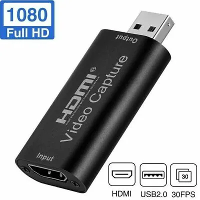 HDMI To USB 2.0 Video Capture Card 1080P HD Recorder Game Video Live Streaming • $6.95