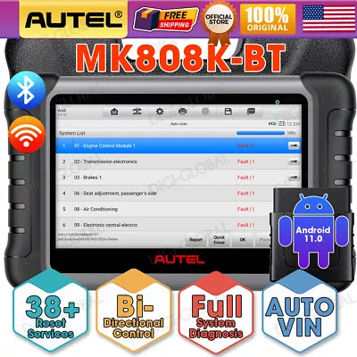 Autel MaxiCom MK808K-BT MK808BT Pro Bluetooth All System Auto Scanner Diagnostic • $529