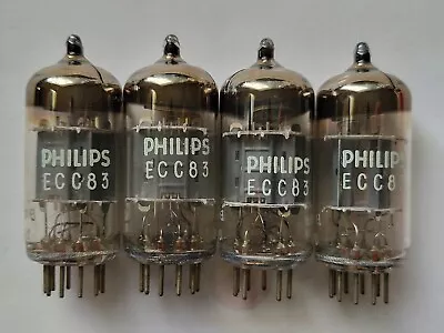 Mullard 12AX7 ECC83 Matched Quad - Philips Labeled - Blackburn 1964 - Same Code • $468