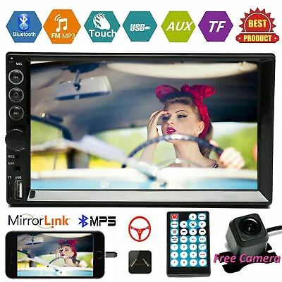 For Ford F150 Car Stereo 2DIN Bluetooth Radio &CAMERA USB Mirrorlink For GPS AUX • $59.45