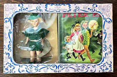 PETER PAN ~ MINT ~ 1950's Marcie Children's Wonder Book & Doll Combination Rare • $135