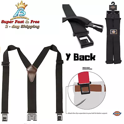 Heavy Duty Clip Suspenders Y Back Straps With Clips Work Pants Adjustable Mens  • $34.43