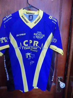 Verge Sport Men's Size S CPR Cycling Jersey Blue/yellow - The Bicycle Shop • $17