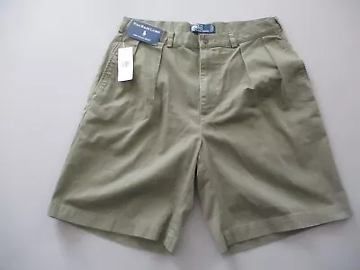 Polo Ralph Lauren Shorts Mens 35 Brown Tyler Pleated Prep Preppy New With Tags • $23.98