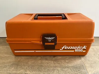 Vintage Fenwick Woodstream 1050 Tackle Box - LOADED Baits Lures Line Bobbers • $39.83