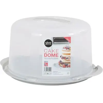Deep Plastic Cake Box Carrier Storage Container With Handle Locking Lid Round • £14.99