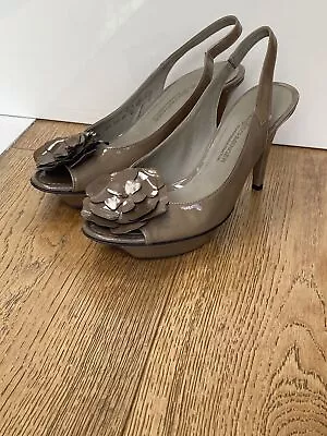 Kennel&Schmenger 79060 Women's Taupe Patent Sling-back Shoe • £38