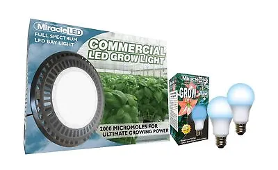 Miracle LED 604344 200W Full Daylight UFO Commercial Daylight Grow Light (2-P... • $89.99