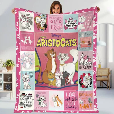 The Aristocats Movie Blanket Marie Cat Berlioz Aristocats Toulouse • $42.99