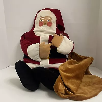 1977 Vintage Plush Velvet 23 Santa Clause WBag Favorite Things HandMade Columbia • $39.99