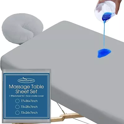 2- Piece Massage Table Cover Set Waterproof Soft Massage Table Sheets 28 ×73 ×7  • $21.99