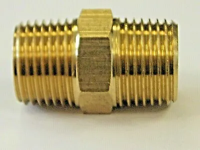  Bsp Male To Male Nipples Equal Male Connectors Small Range Bspt In BRASS--NEW • £2.39