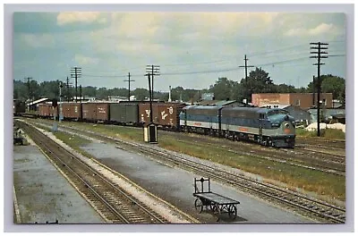 Postcard 1957 GA Trains F7 No 814 St Louis Railroad Tracks Dalton Georgia     • $8.95