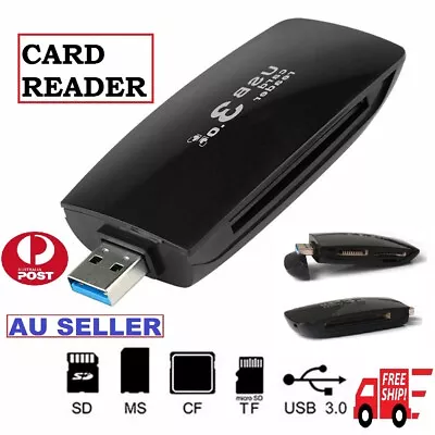 Usb 3.0 Multi 4 In 1 Memory Card Reader 5Gbps Adapter For SD TF CF MS Micro SD • $18.99