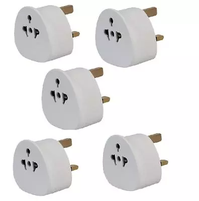 £8.25 • Buy 5x 3Pin Universal Plug Travel Adaptor To UK-USA AUS AU US To UK Visitor Adaptors