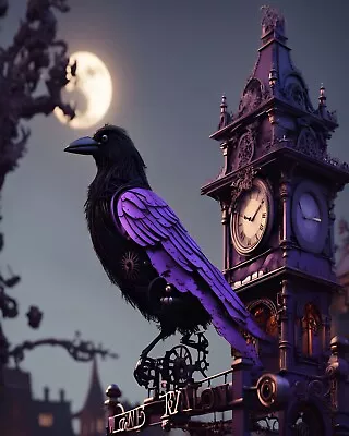 Steampunk Raven Art Print Wall Hanging Picture Photo Photograph • $6.99