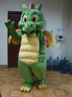 Christmas Big Green Dragon Mascot Costume Cosplay Party Fancy Dress Adult Unisex • $134.10