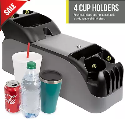 Center Console Cup Holder Minivan Universal Car Bench Seat Auto Organize Storage • $77.99