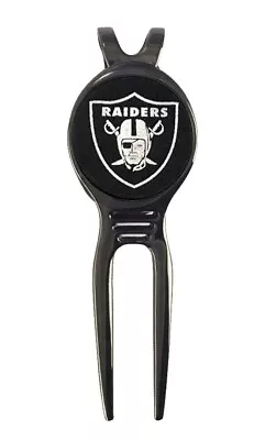 Raiders NFL Las Vegas Oakland Golf Ball Marker + Black Gunmetal Divot Tool Laser • $11.99