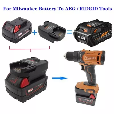 Adapter For Milwaukee M18 18V 18V Battery Convert To AEG RIDGID 18V Tools • $34.99