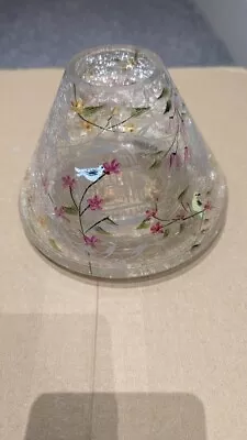 Yankee Candle Large Jar Glass Candle Crackle Shade - Birds & Flowers - Topper • £21.95