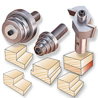 Whiteside #1952 Multi-rabbet Bit Set - 1/4  Sh X 1/2  Cl X 1-3/8  Ld • $69.01