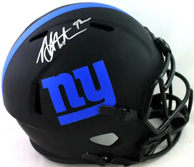 Michael Strahan Signed New York Giants F/S Eclipse Speed Helmet - Beckett W Auth • $289