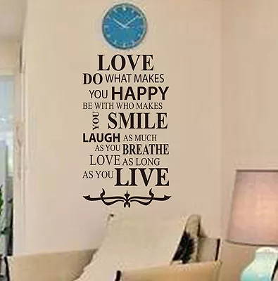 Love Inspirational Wall Art Quotes Vinyl Wall Sticker Wall Decal- High Quality • £5.99