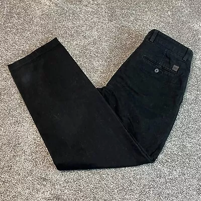 Hugo Boss Chuck Relaxed Straight Moleskin Trousers W 32 L 31 Black 100% Cotton • $37.88