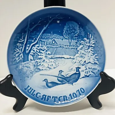 Royal Copenhagen Blue Plate Jule After 1970 Pheasants In Snow At Christmas B&G  • $10.79