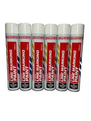 2 X Sealocrete White Line Marking Spray Paint 750mlfast Drying • £12.75