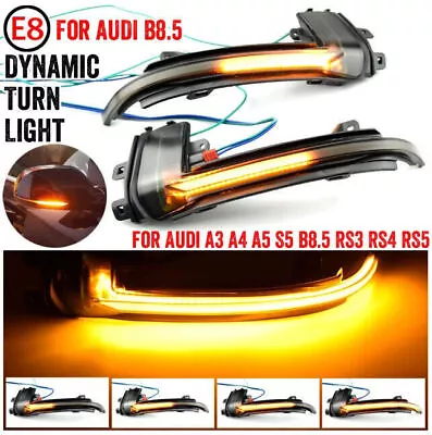 Dynamic Mirror Lamp LED Turn Signal Indicator For AUDI A4 A5 S5 B8.5 RS5 RS4 M8 • £18.95