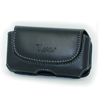 $6.30 • Buy Horizontal Leather Belt Loops & Clip Case Pouch Holster 4.21 X 1.96 X 0.59 Inch