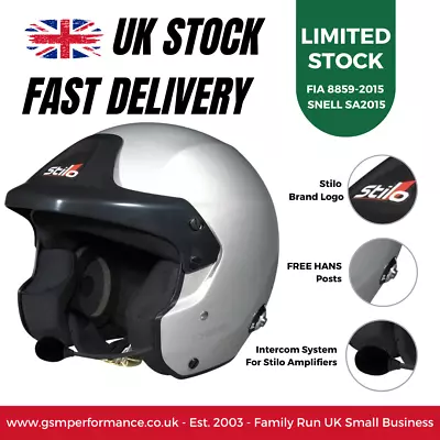 Stilo Trophy Des Rally FIA 8859-2015 Approved Racing Helmet With Intercom • £382.50