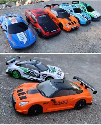 🏁12 Models - Rechargeable Drift RC Remote Control Cars 1/24 Scale Micro Toy 2.4 • £21.49