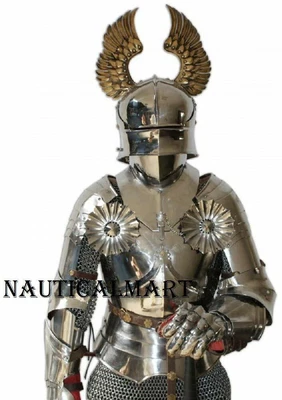 £979 • Buy Medieval Warrior Knight Gothic Full Suit Of Armor Wearable Medieval Costume