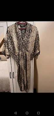 Zara Snakeskin Kimono Drape Dress • £15.99