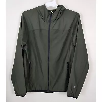 All In Motion Men Jacket Size Small Lightweight Water Repellent Dark Green Zip • $20