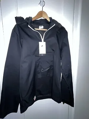 Nike Anorak Waffle Premium Men's Hooded Jacket Black Size XS DD6492 010 • $119