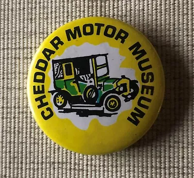 Old Cheddar Motor Museum Badge - 1970's • £1.99