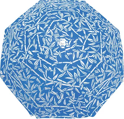 Mirage Beach Umbrella Bamboo Blue 1.8m • $34.95