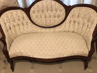 Antique 1800's   Victorian French Style  Loveseat/Settee • $579.10