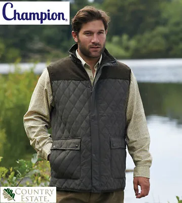 Champion Men's Arundel Warm Fleece Lined Padded Thick Gilet Bodywarmer Waistcoat • £25.97